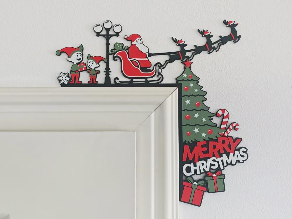 Decoração de porta para o Natal
