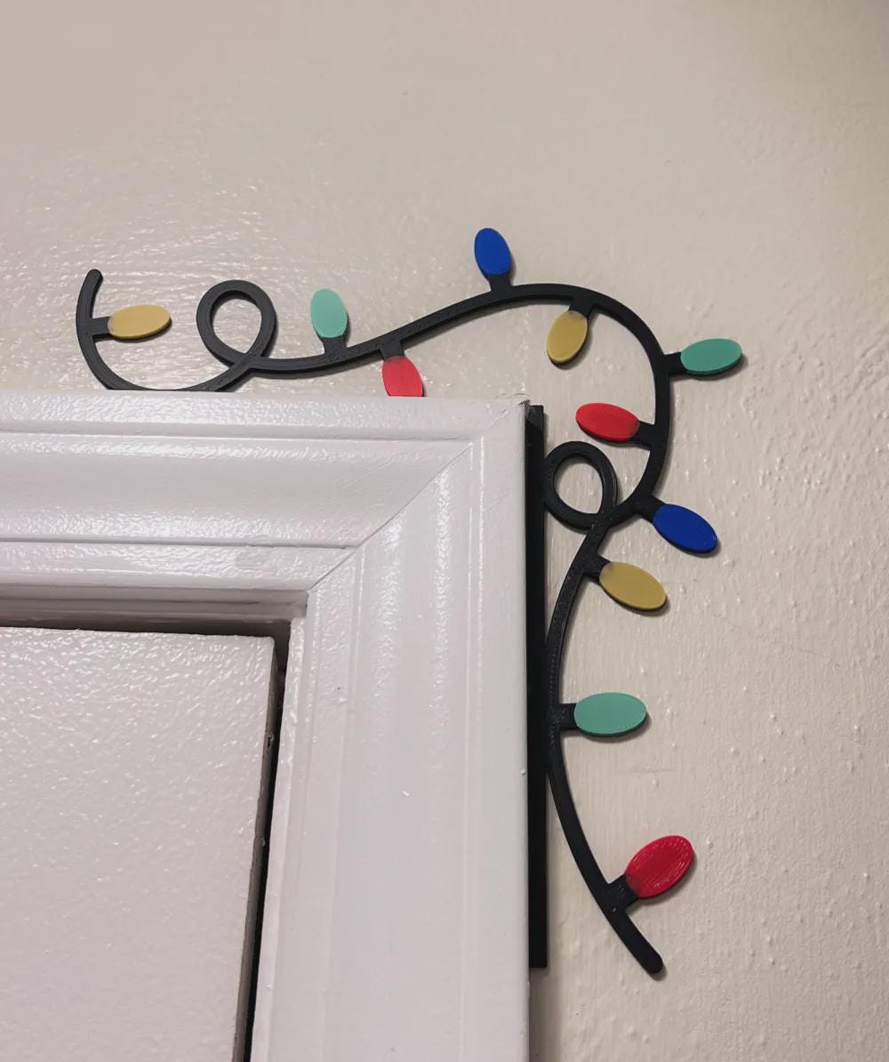 Decoração de porta para o Natal