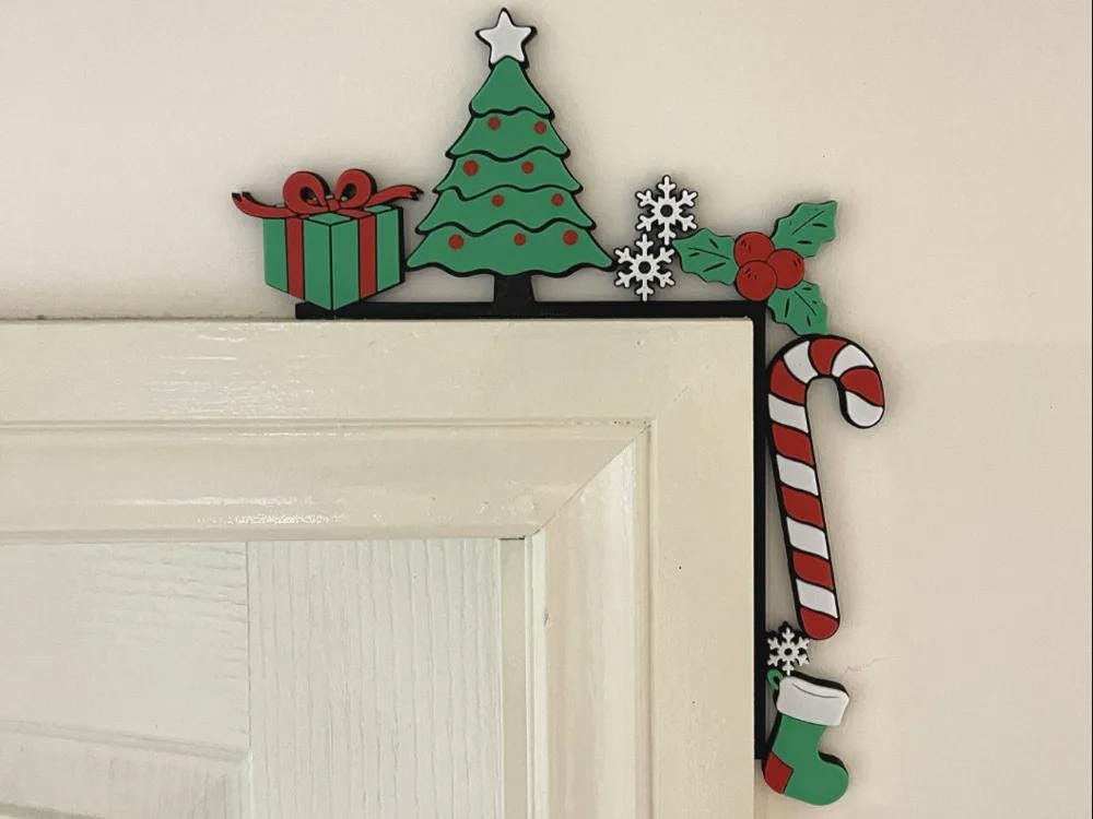 Decoração de porta para o Natal