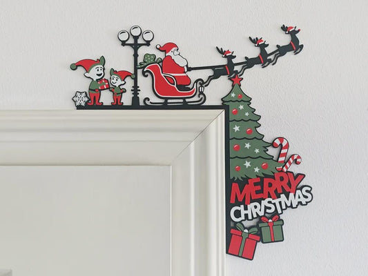 Decoração de porta para o Natal