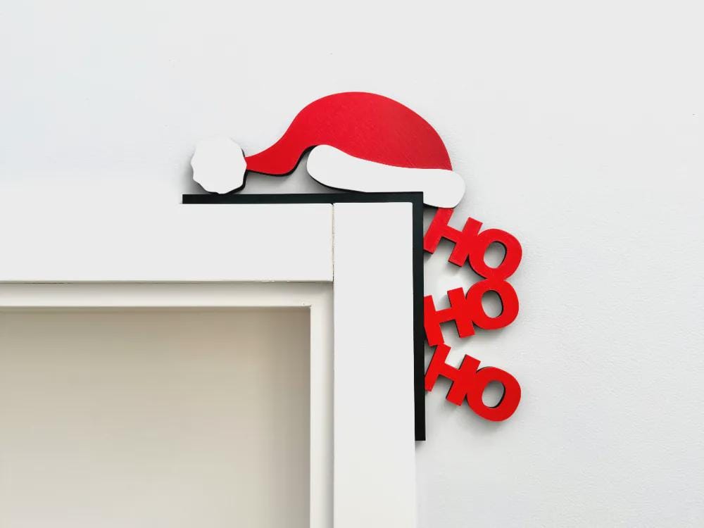 Decoração de porta para o Natal